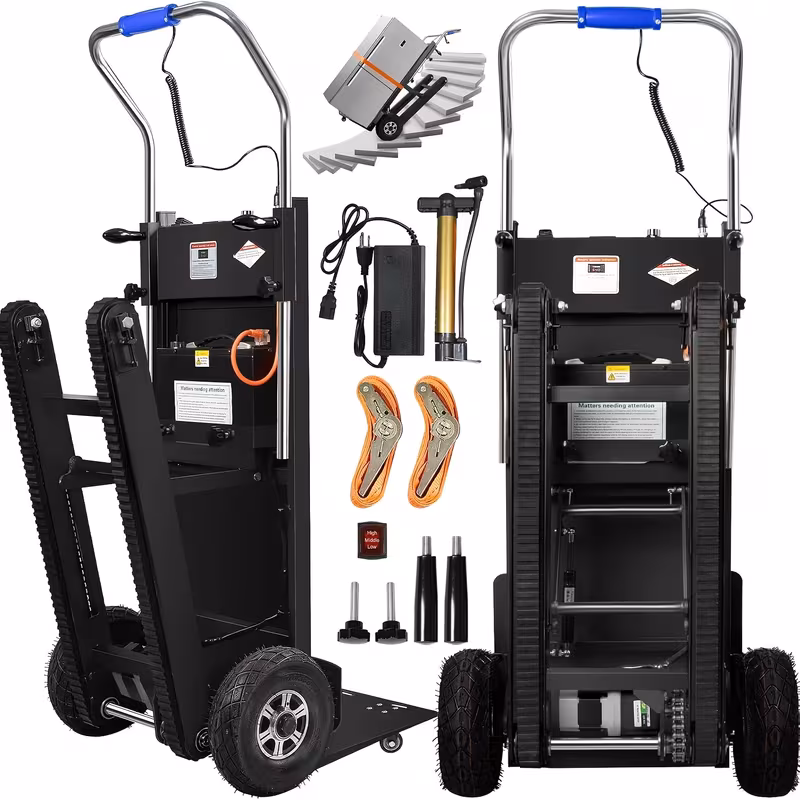 sturdy stair climbing trolley supports up to 900 features 3 folding telescopic handle and portable design ideal for mobile warehouse and business applications Product details 2
