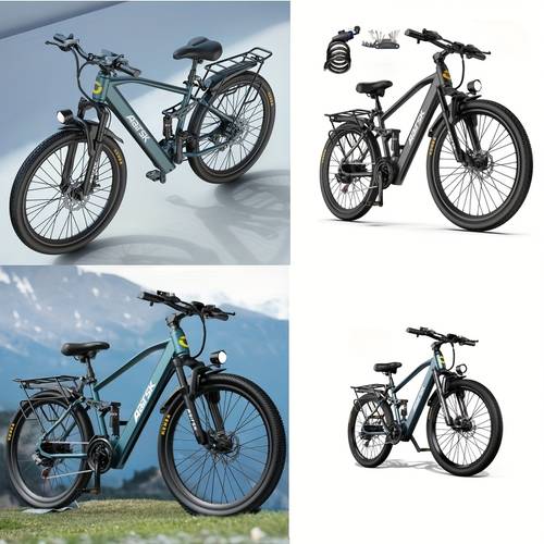 adult racing electric bike 3 e bike with 540w brushless motor 360wh removable battery 27 5x2 1 tires disc brakes alloy black e mtb for off road urban commuting versatile cycling mode sleek bicycle design wheel build electric bike for adults thanksgiving