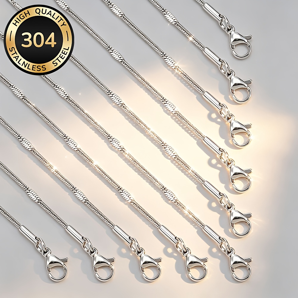 7pcs Classic Round Snake Embossed Necklace Set