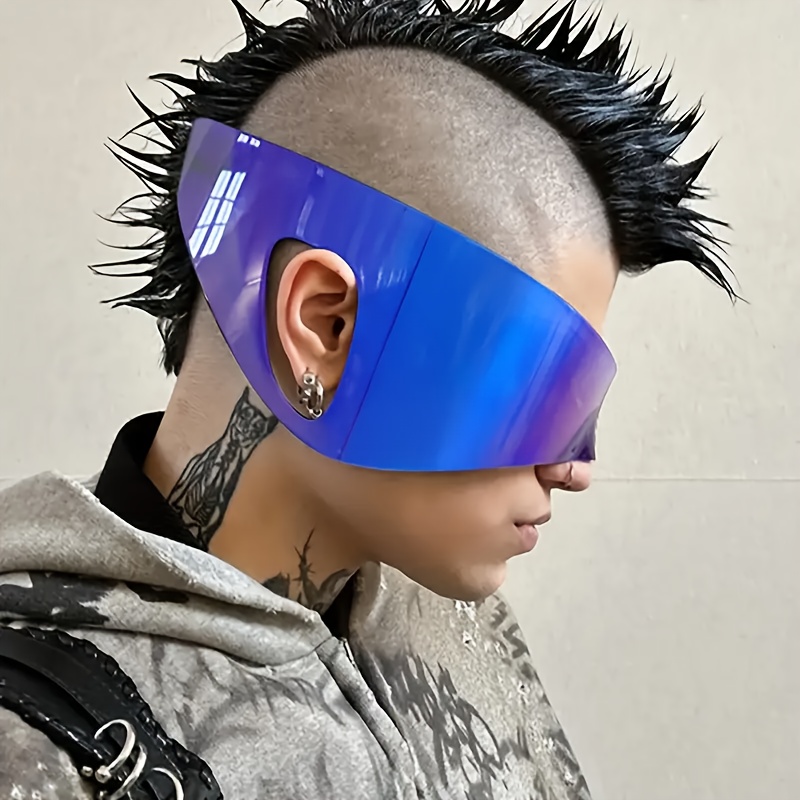 unisex oversized wrap around rimless mask fashion - Temu display picture 1