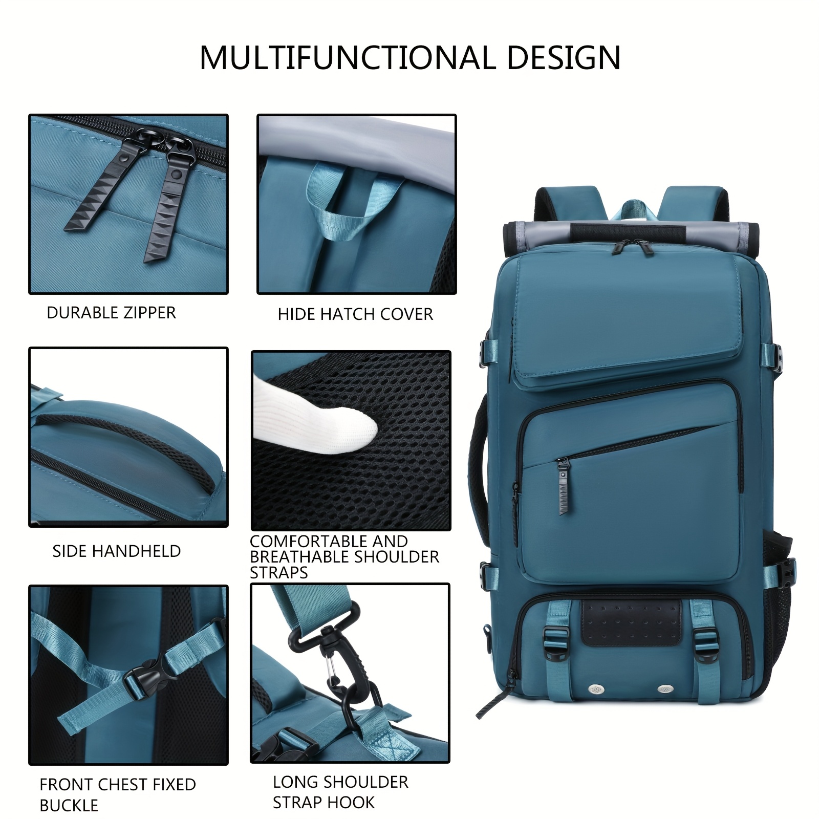 Men'S 39.62cm Laptop Backpack with Airline-Approved TSA Lockable Zipper Closure, 39.62cm Laptop Compartment & 39.62cm Tablet Sleeve - Heavy-Duty Travel Backpack with Padded, Adjustable Shoulder Straps, Shoe Storage & Luggage Strap - Ideal For Business