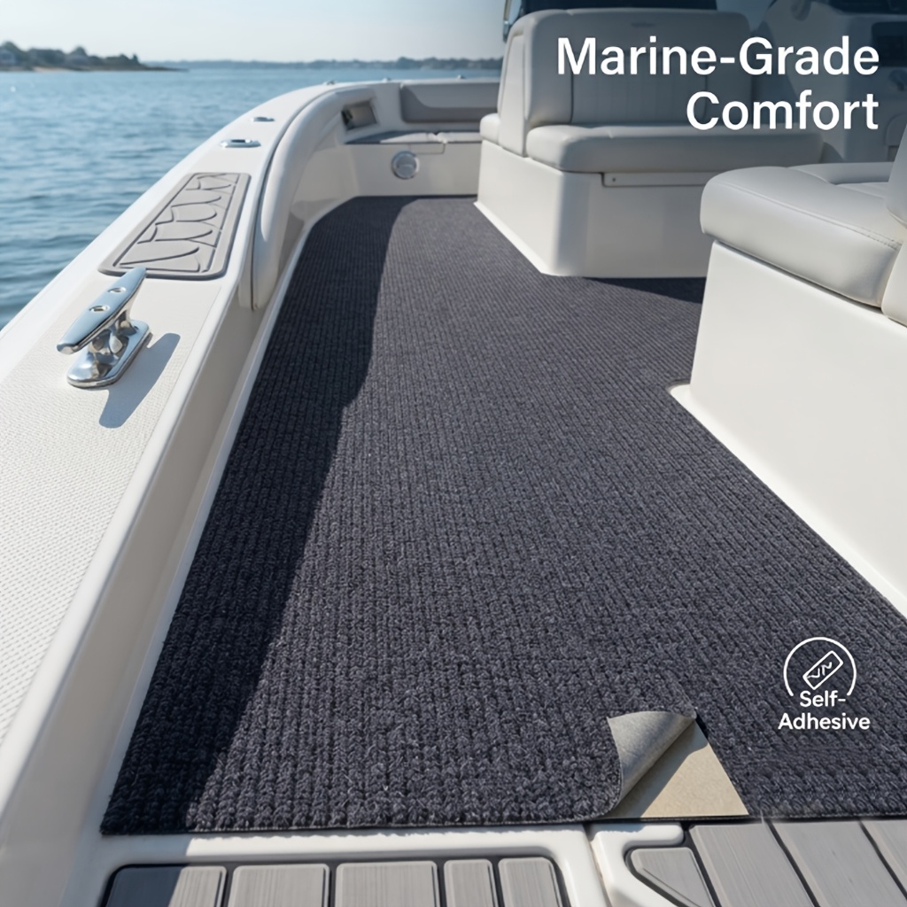 TEMU Self-adhesive Carpet Sticker, Suitable For Yachts, Speedboats, Ship Decks, Rvs, Campers, Trailer Floors. Wear-resistant And Durable For