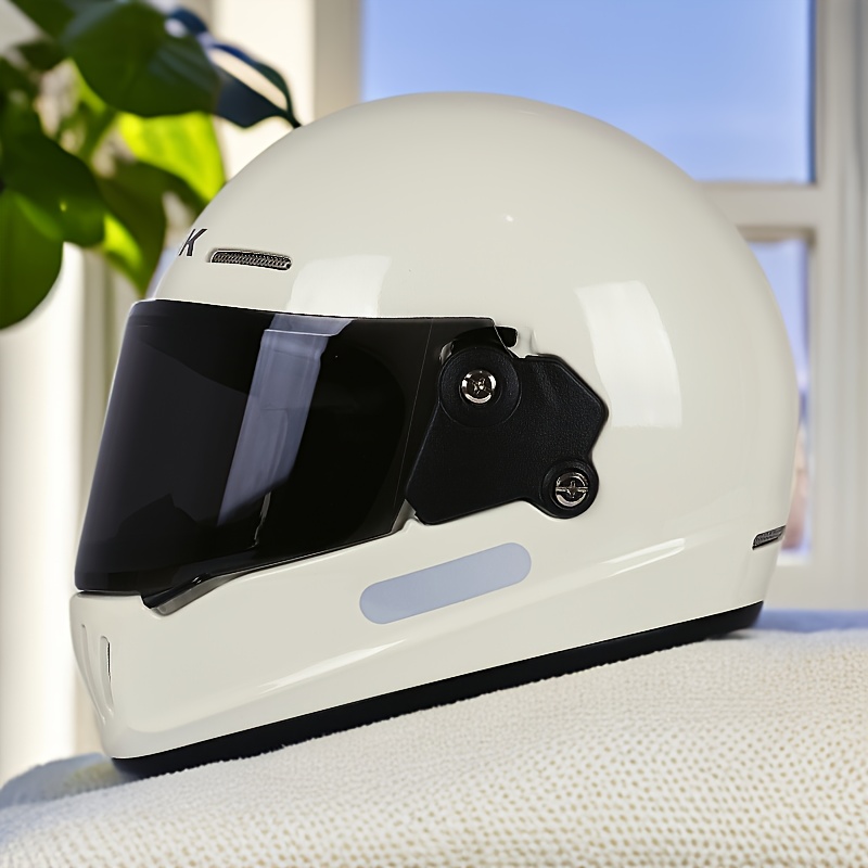 retro beige motorcycle unisex season full face shield - Temu Oman