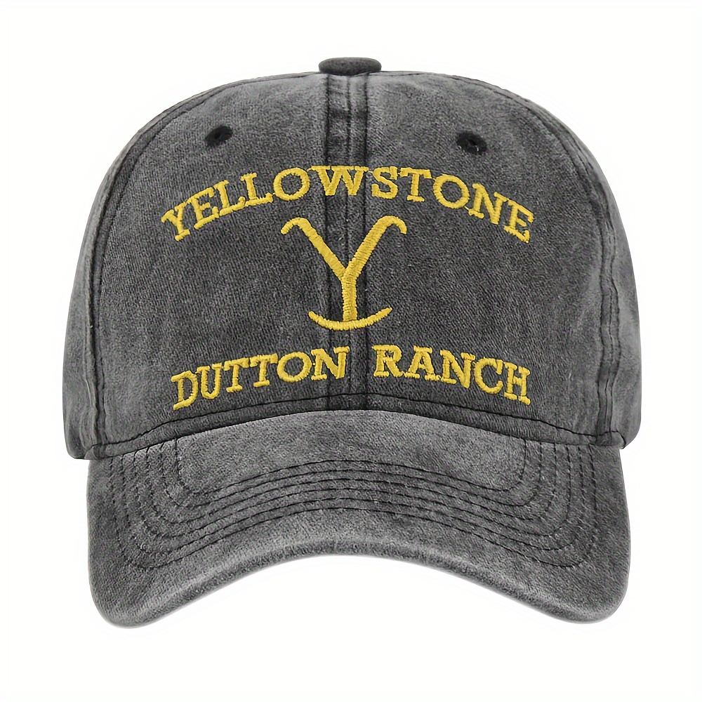 1pc Embroidered Yellowstone Baseball For Men And Women Water Washed Old  Curved Brim Sun Hat - Sports & Outdoors - Temu