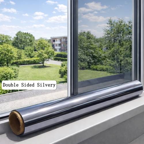 sun blocking one way privacy window film static cling glass sticker heat control tint for home office bathroom car