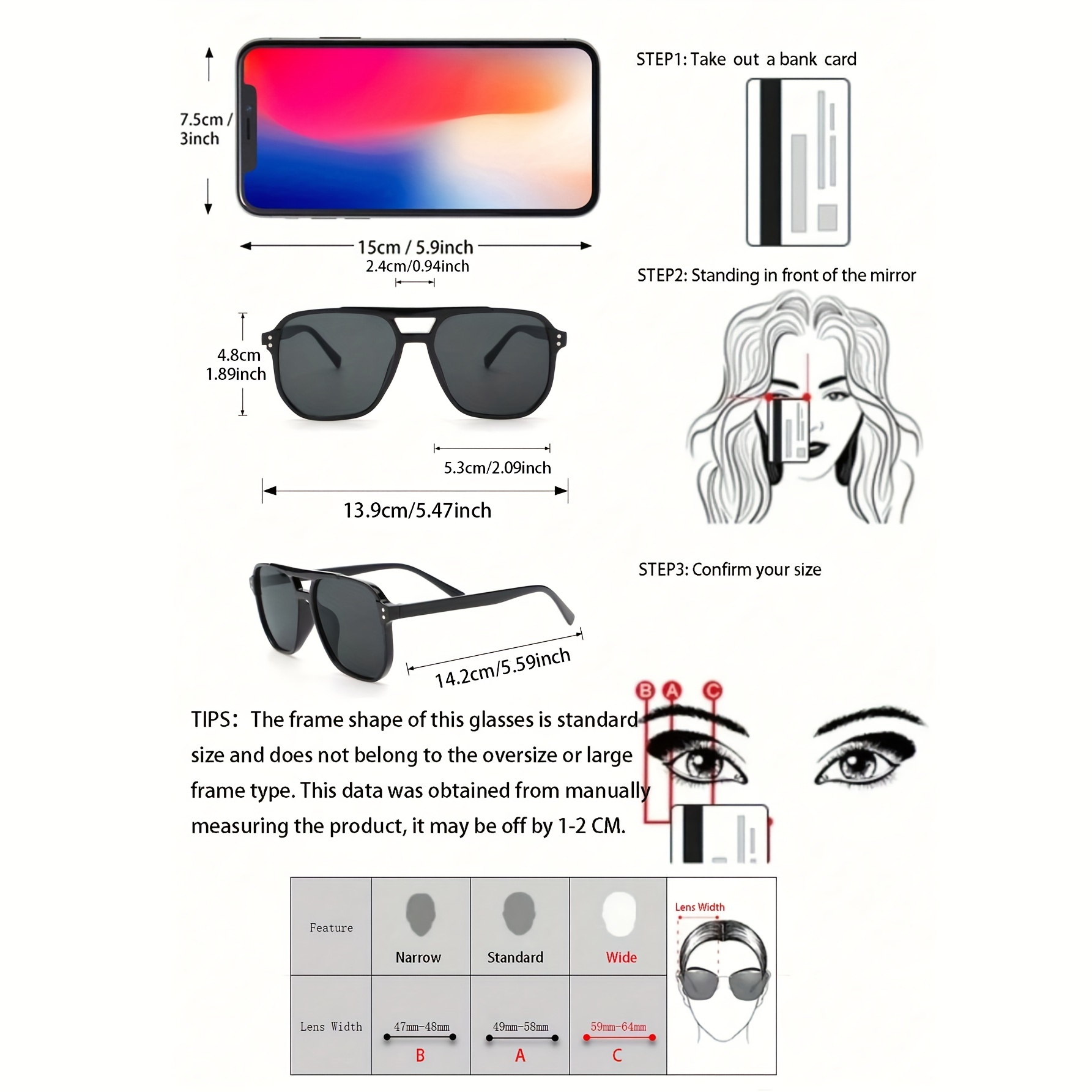 2pcs mens geometric double   frame plastic glasses and iron fashion glasses music festival street capture outdoor accessories details 5