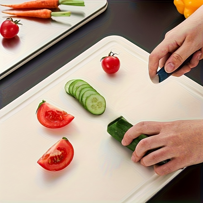 professional dual sided stainless steel cutting board   non slip easy to clean durable for meat vegetables chopping kitchen essential for   food preparation chefs home cooks Product details 2