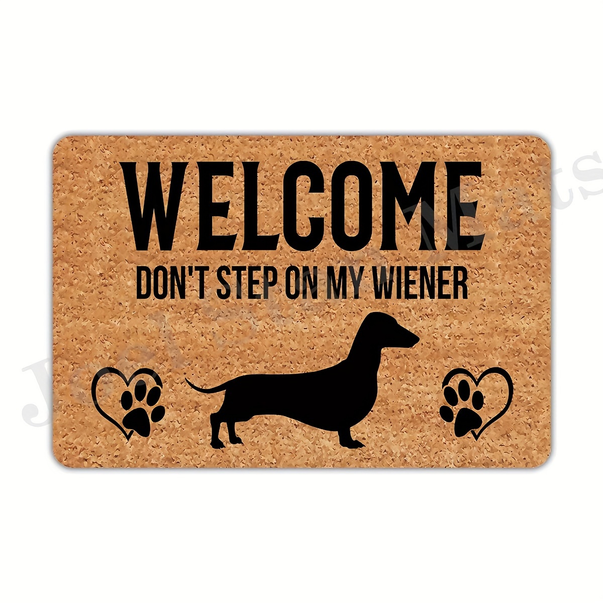 

Welcome Don't Step On My Wiener Dachshund Entrance Non-slip Indoor Rubber Door Mats For Front Door/bathroom/ Garden/kitchen/bedroom 23.6"x 15.7" (welcome Don't Step On My Wiener Dachshund)