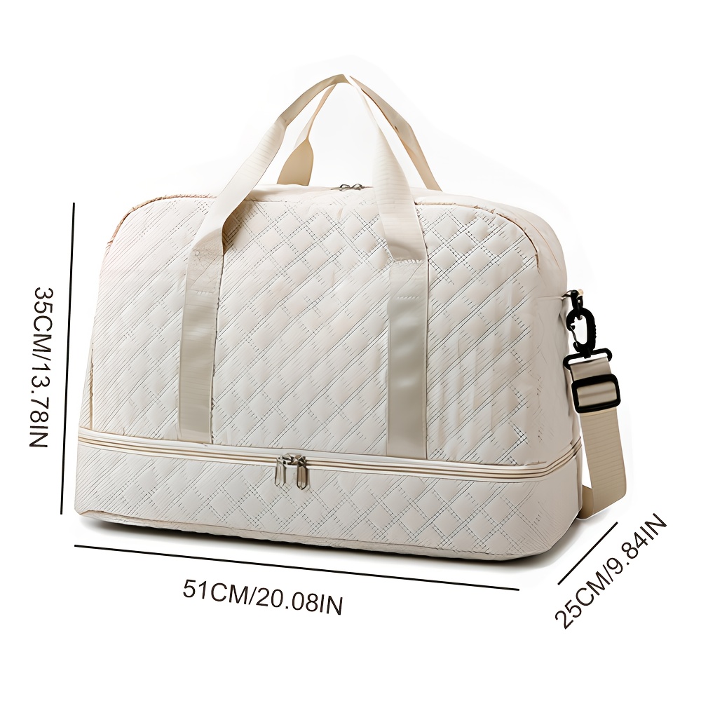 TEMU Lightweight Approved Carry-on Cabin Bags, Shoe Compartments And High-quality Polyester For Women, Business Travel, Commuting, Weekend Vacations