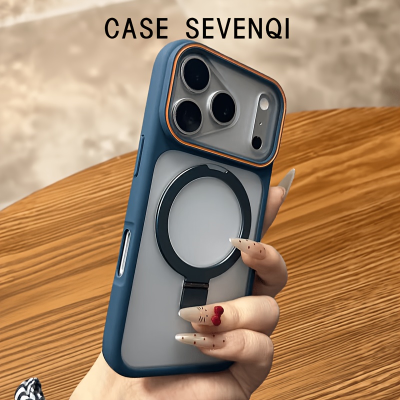 TEMU para teléfono: Carcasa con soporte para iPhone 17 Pro Max con protección completa, anticaídas, compatible con fundas de iPhone 16/15, acabado