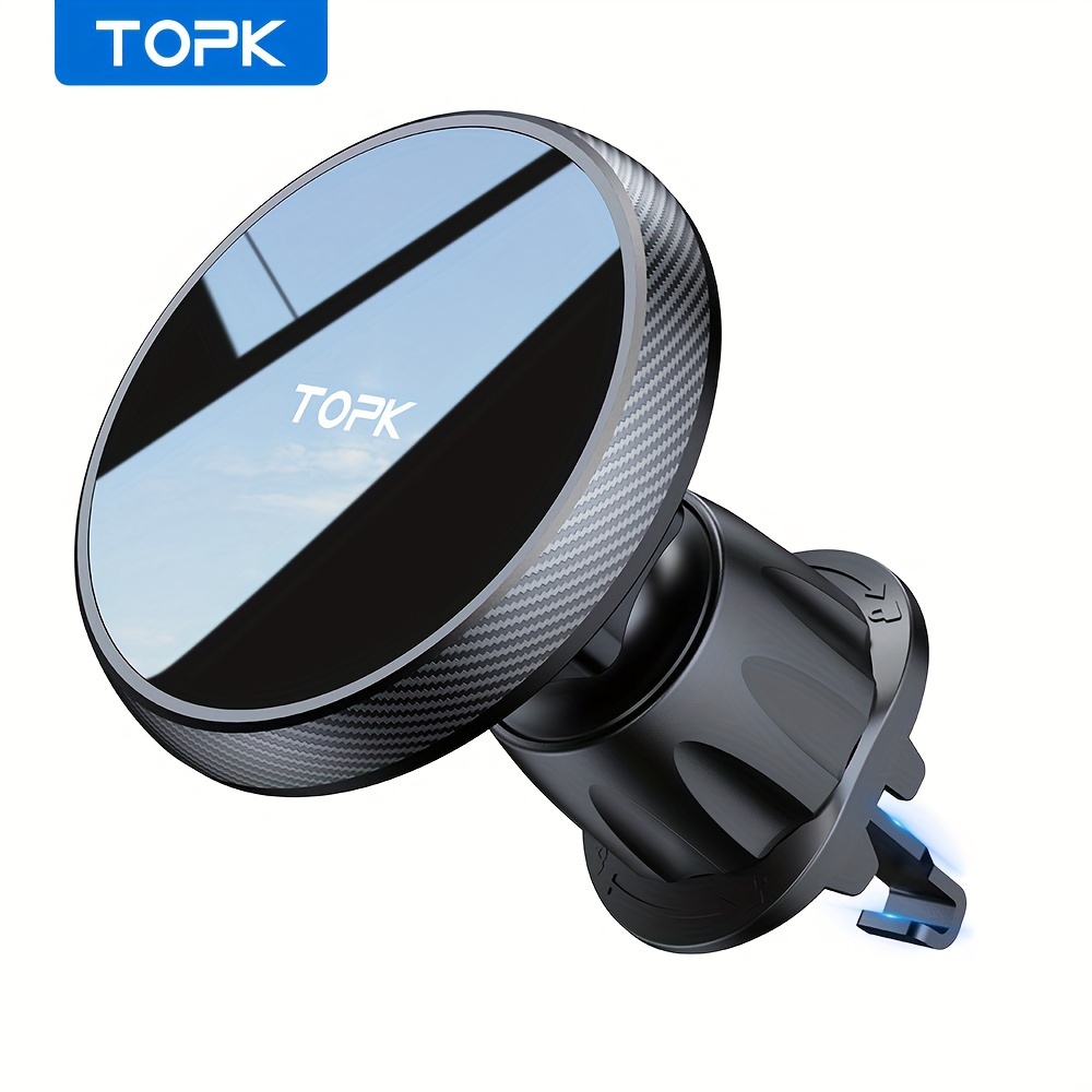E-shop TOPK Magnetischer Autohalter für , Starker Magnetismus, , Einhandbedienung, Metallhaken, Magnetische Autohalterung, Kompatibel mit iPhone 15 14