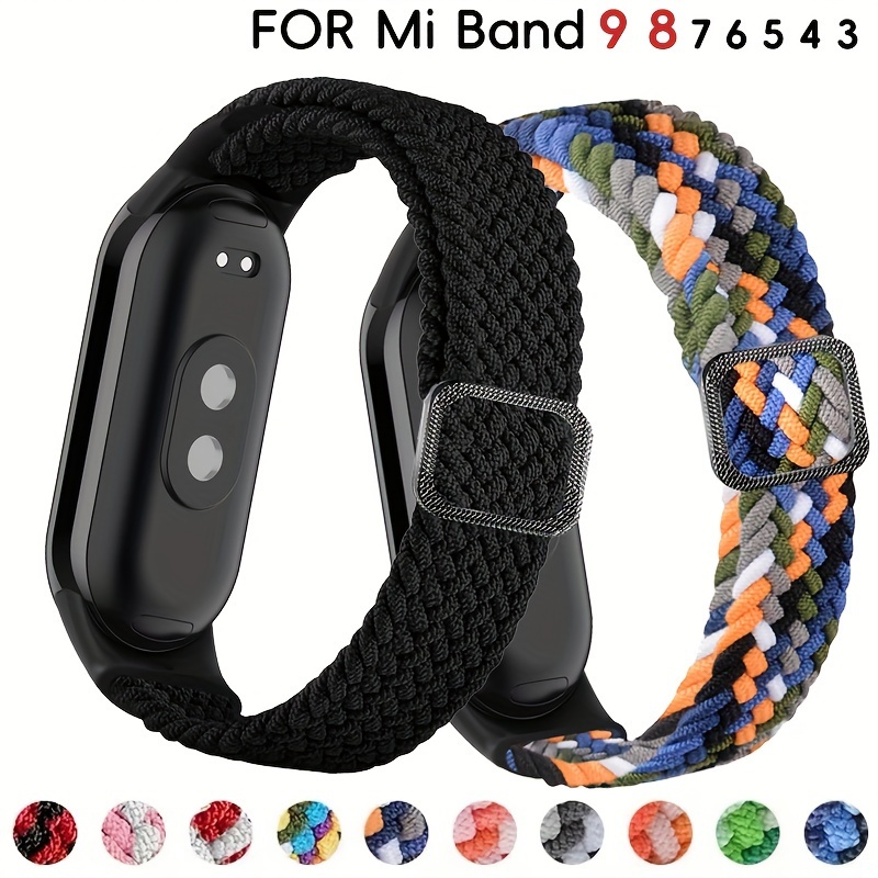 

Bracelet Réglable en Nylon pour Mi Band 9/8/7/6/5/4/3 - Bracelet Élastique pour Smartwatch Xiaomi