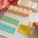 6件套春季系列带柄叶子花朵印章,易用聚合物粘土印章工具套装,DIY耳环吊坠手工制作艺术材料