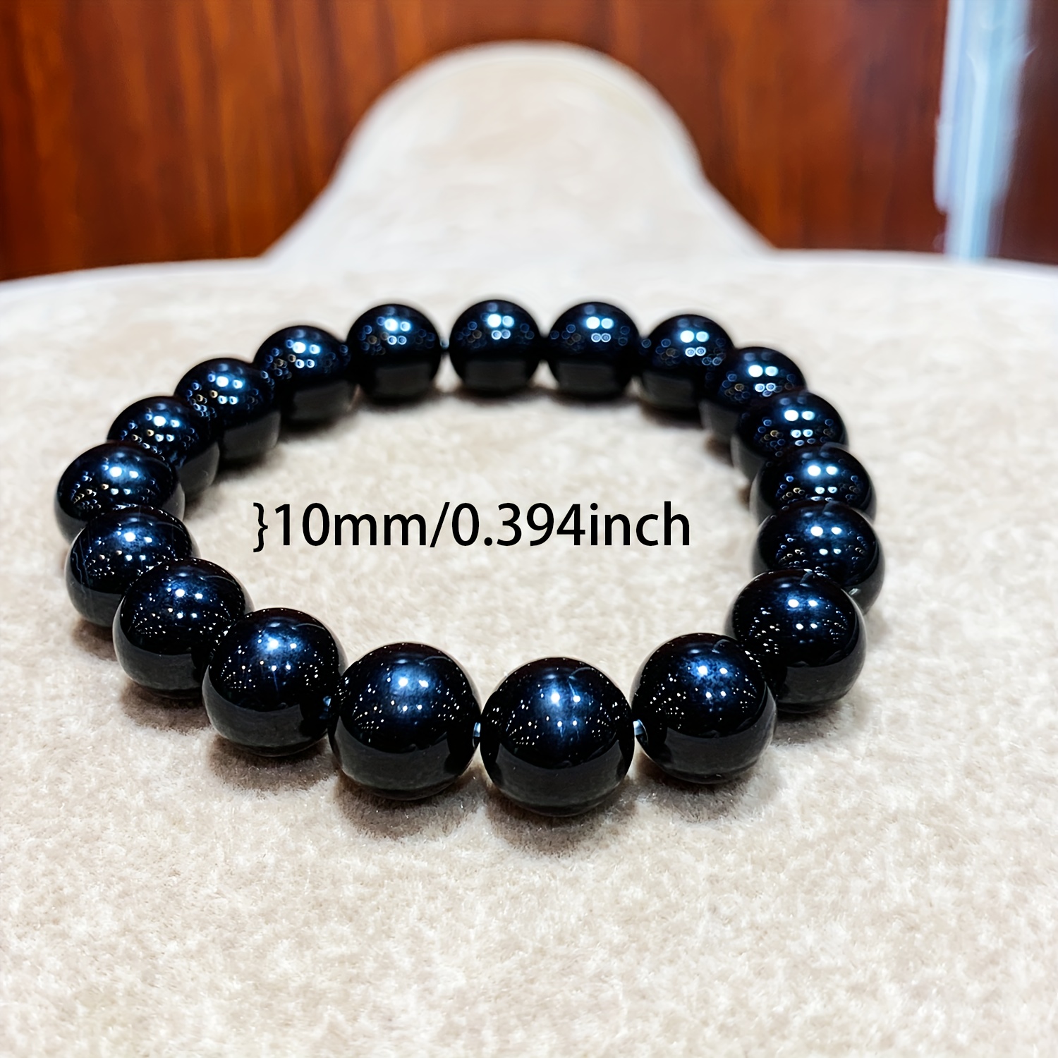 10mm Agate Beaded Bracelet Classic Style Men Women Everyday