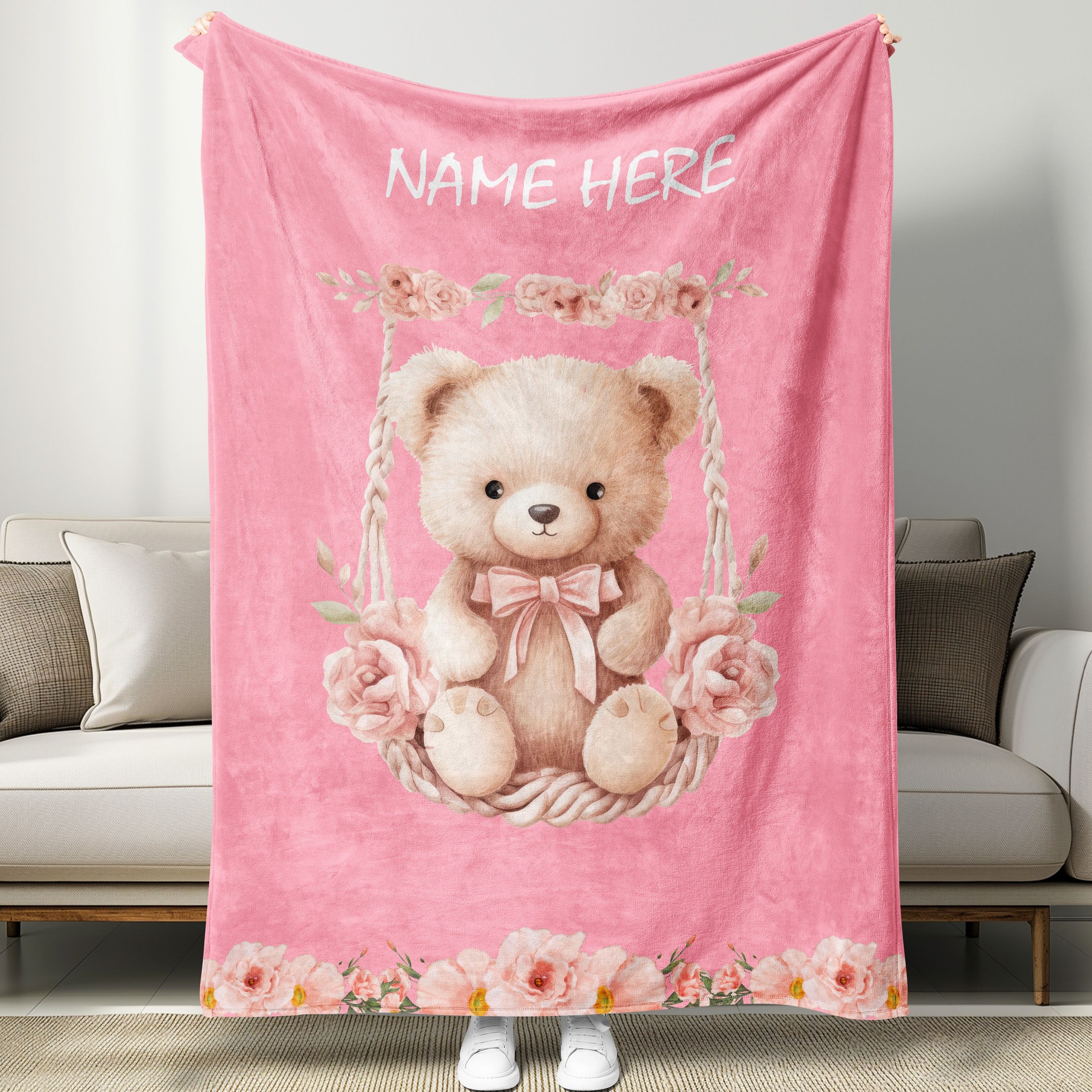 

Couverture en Flanelle Rose Personnalisée - Douce, Confortable pour la en Toutes , Cadeau pour Fille, Petite-Fille, Amis