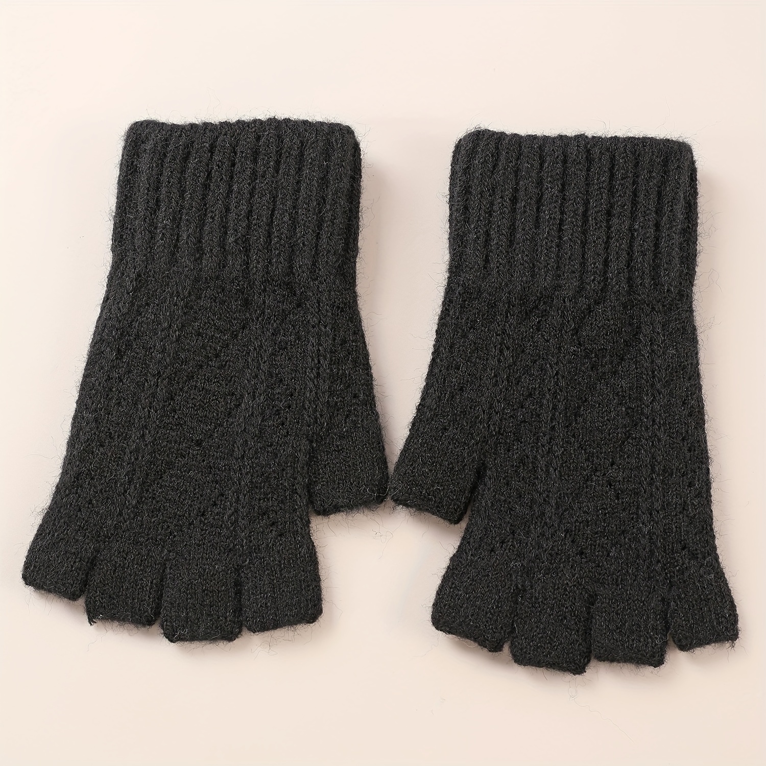 TEMU Une paire de gants unisexes pour homme et femme, à motif triangulaire, et , cache-bras coupe-vent à doigts séparés pour l'extérieur,