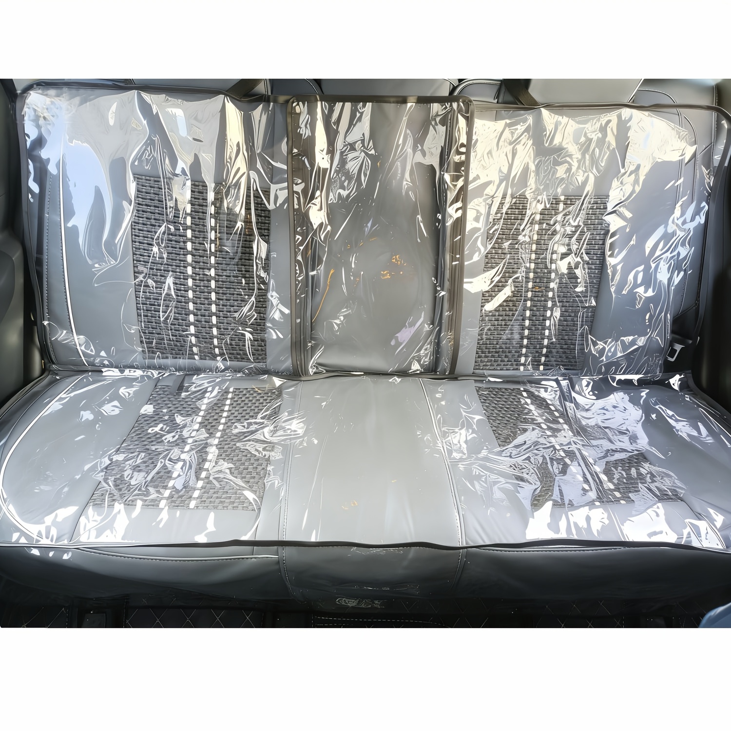 TEMU New Pvc Transparent Car Rear Seat Covers, Suitable For Sedans And Suvs - Easy-to-clean Car Seat Protectors, Perfect For Preventing Stains From