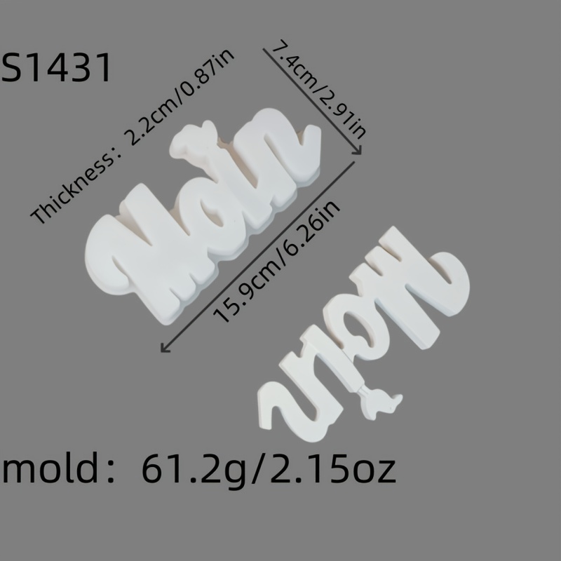 Image of Resin Casting Molds German Hello Three-dimensional Ornament Silicone Molds Candle Silicone Molds Plaster Ornament Silicone Molds Silicone Molds Home Decoration Epoxy Resin Molds S1431