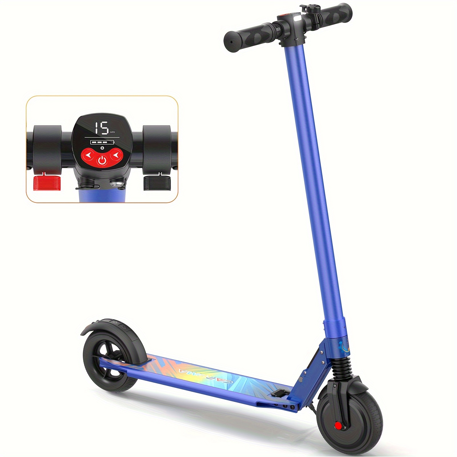 

Caroma 250w Electric Scooter For Adults & Teens, 36.5v Battery, 15 Mph Top Speed, 15.5 Miles Max Range, 6.5 Inches Anti-puncture Solid Tire, Safe E-brake, 220 Lbs Max Load