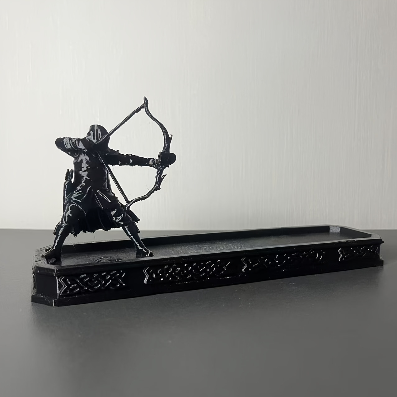 TEMU Collectible Figurines, 3d Printed Archer , Medieval Figurine, Gothic Desk Decor, Incense Stick Holder, Halloween Thanksgiving Christmas Gift,