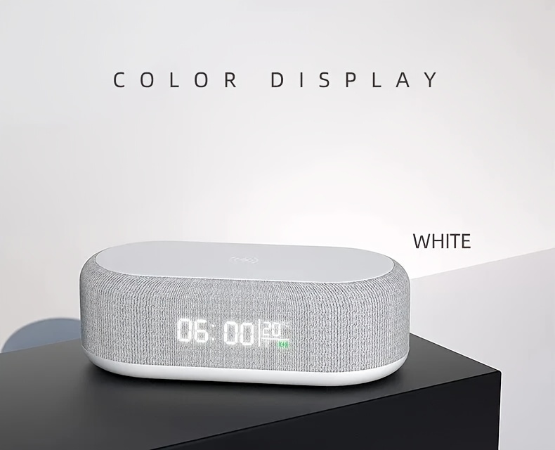 Wireless Charger, Adjustable Night Light, Time Temperature Display, Alarm Clock for Bedroom Desk, Charging Dock Station for Iphone 16 15 14 13 12 11 Pro Max/Mini/Plus/Xr/X/8 Airpods 2/ 3/ 4/ Pro/ Pro 2, for Samsung S25/S24/S23/S22/S21/S20/S10