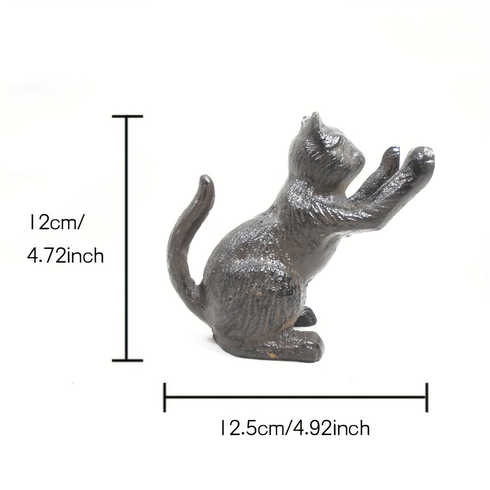 cat door stopper animal decoration, unique cat door end, heavy cast iron door stopper for home decoration 4