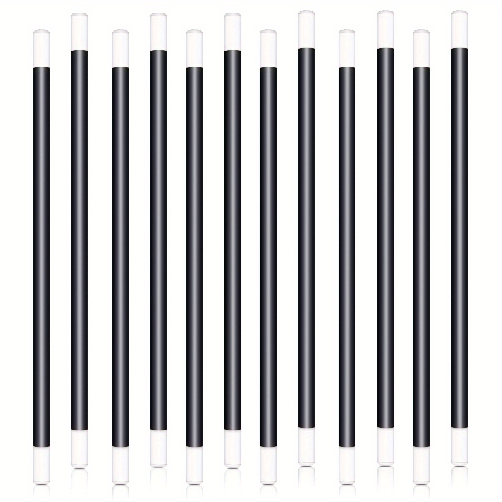 

12-pack 10-inch Plastic For Magicians, Casting Sticks, Black & White, Bachelor Parties, No Feathers - Party Photo Booth Props