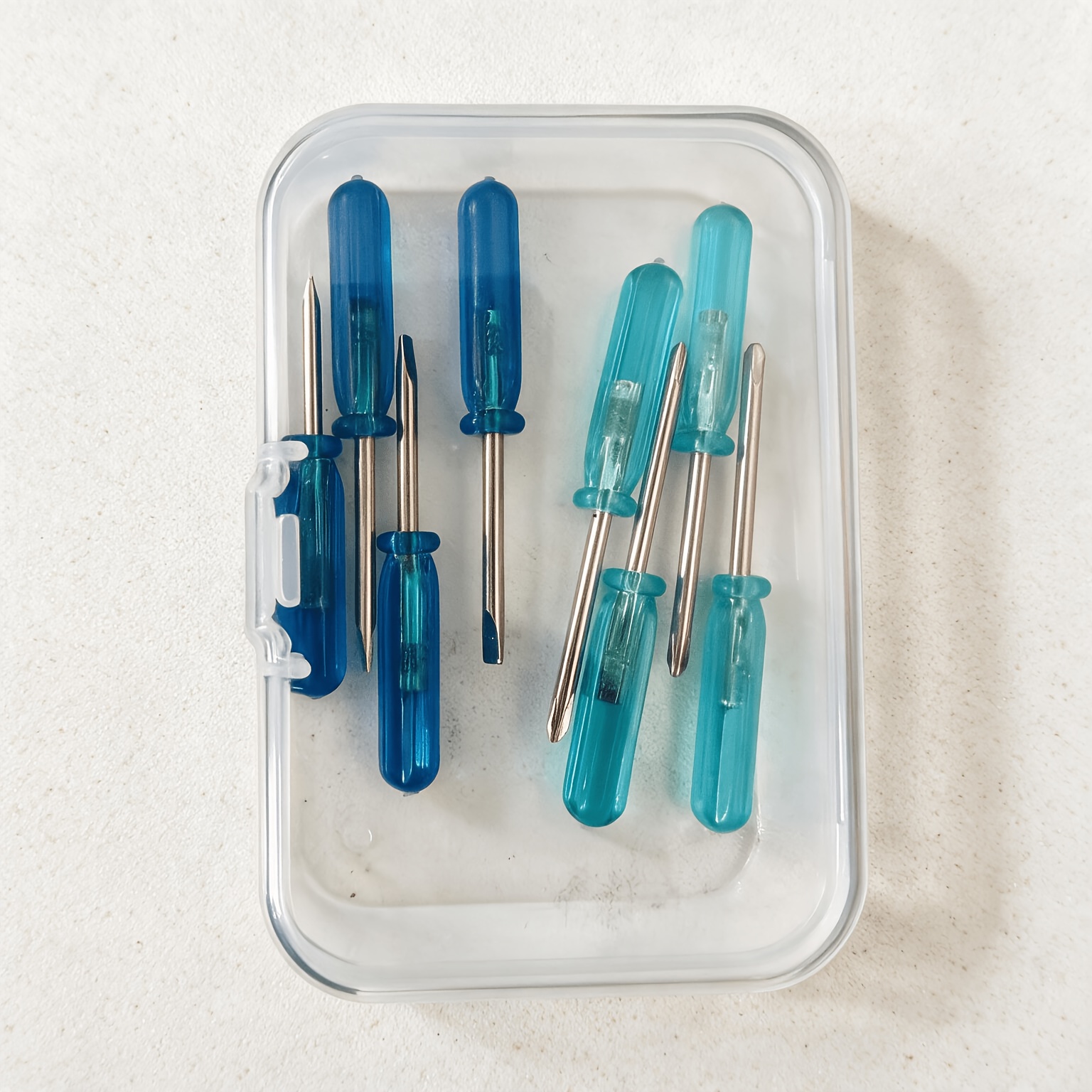 TEMU 9-in-one Mini Screwdriver Set (4-in-1 Word, 4-in-1 Plastic Box), Suitable For Toy Repair And - Including 2mm Mini Flat-head , Designed For