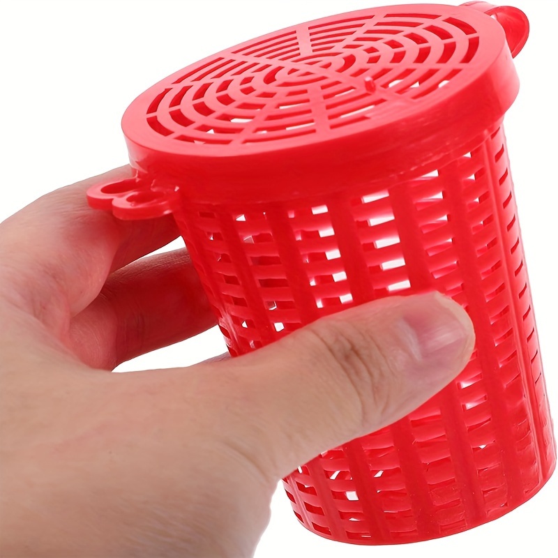 3pcs Fishing Bait Cage Trap Fish Lure Feeder Basket Holder Plastic Bait  Bucket for Crawfish Minnow Shrimp Crab Carp Catfish Traps Cast Net,