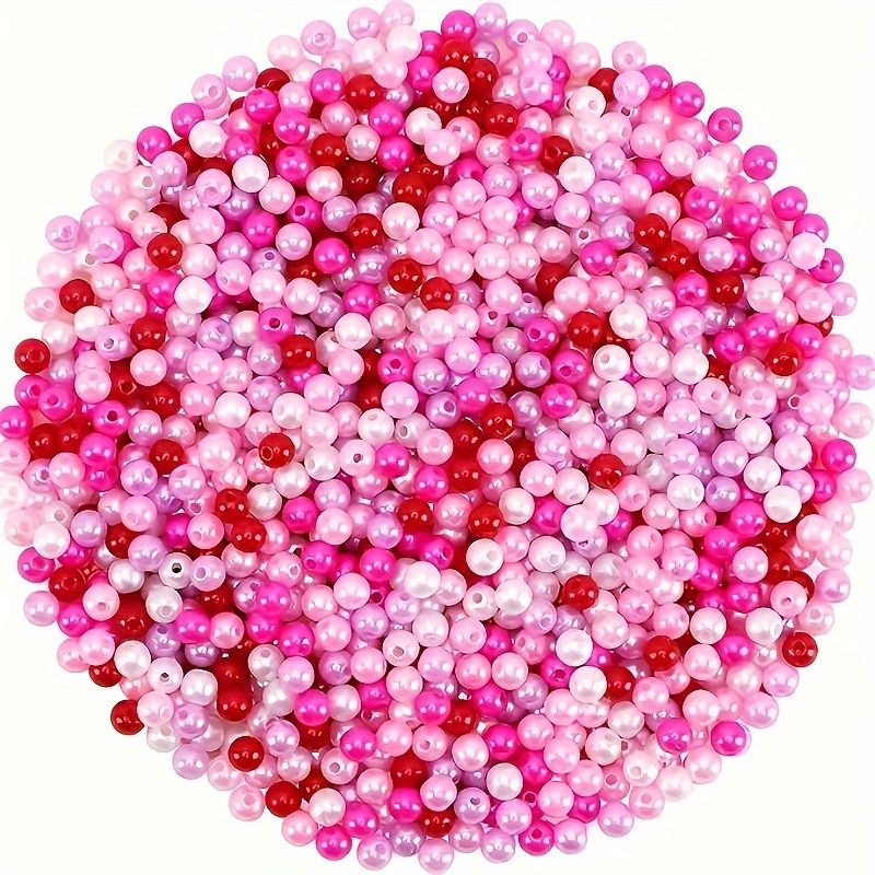 

100pcs/200pcs 6mm 's Day Red Mixed Packaging Suitable For Jewelry Making Diy Bracelets Personalized Necklaces Clothing Decoration Personalized Crafts Beading Materials Small Personalized Decorative