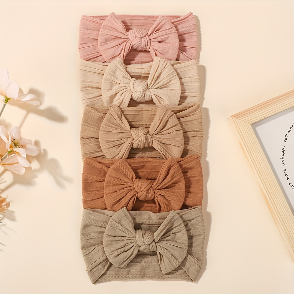 5pcs Bohemian Style Bow Nylon Cute Headbands