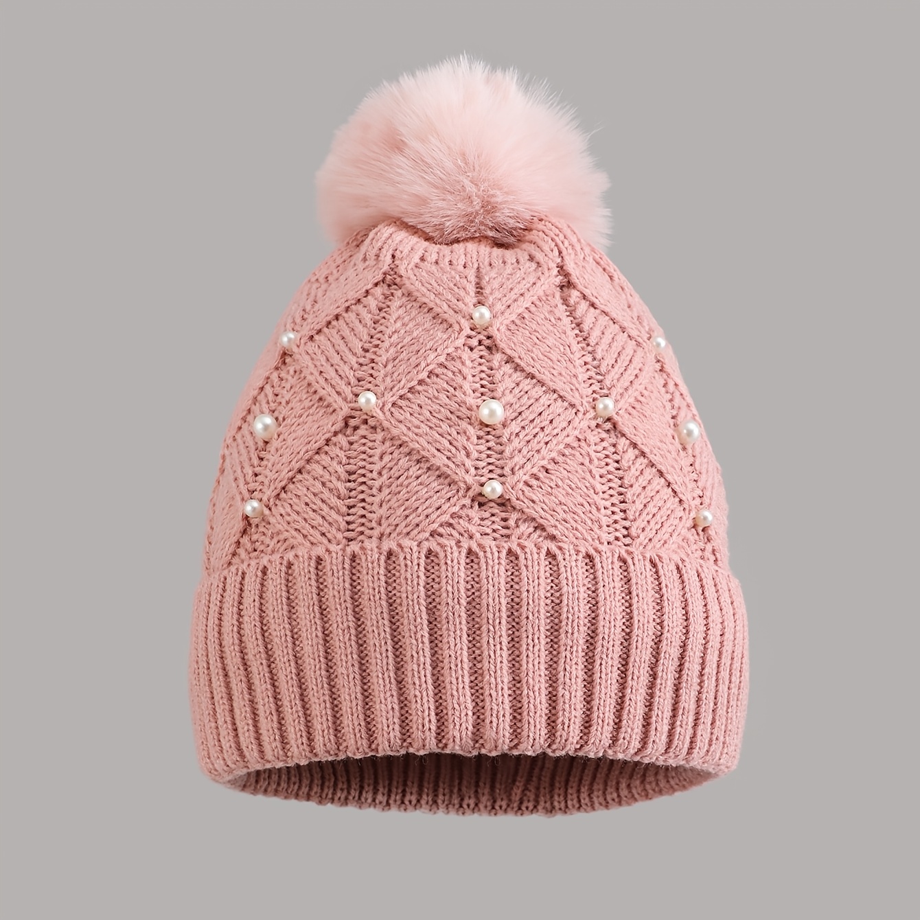 TEMU Chapeau en peluche pour femme avec perles
