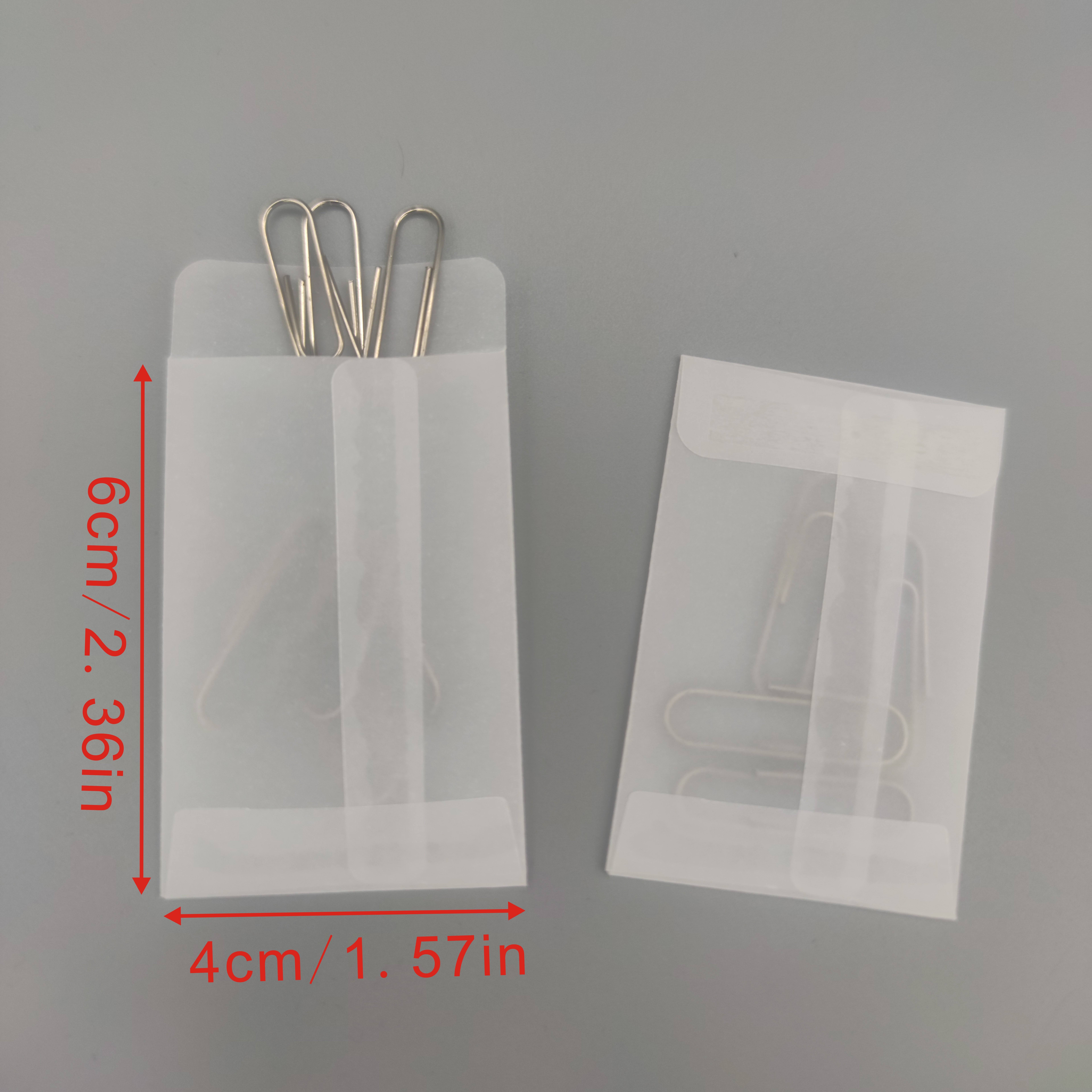 TEMU 10pcs Semi-transparent Envelopes - Assorted Sizes, Self-sealing, Reusable For Seeds & Cards Storage, Weddings, Showers, Valentine's Day & More