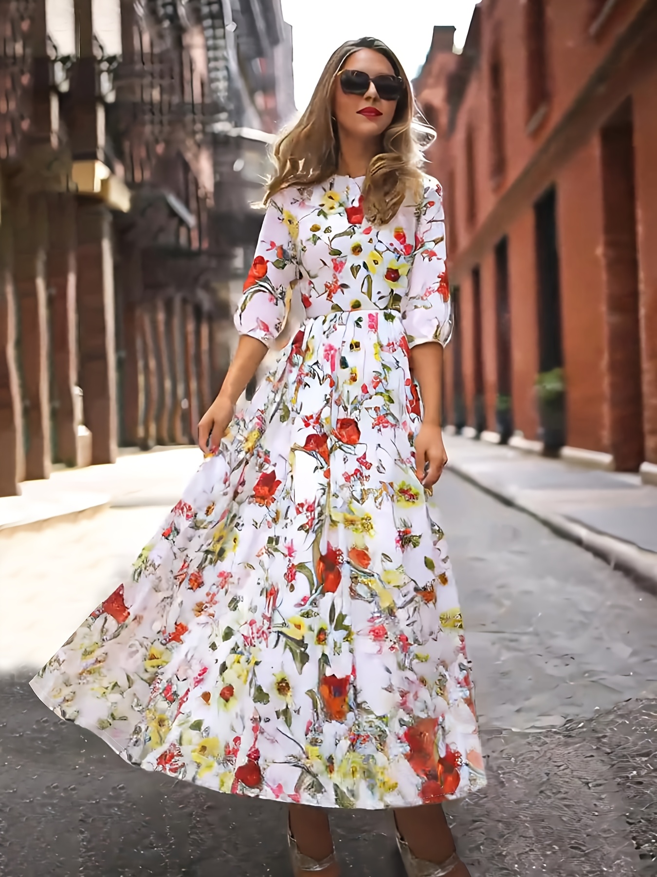 vintage floral dress sold on Temu United States