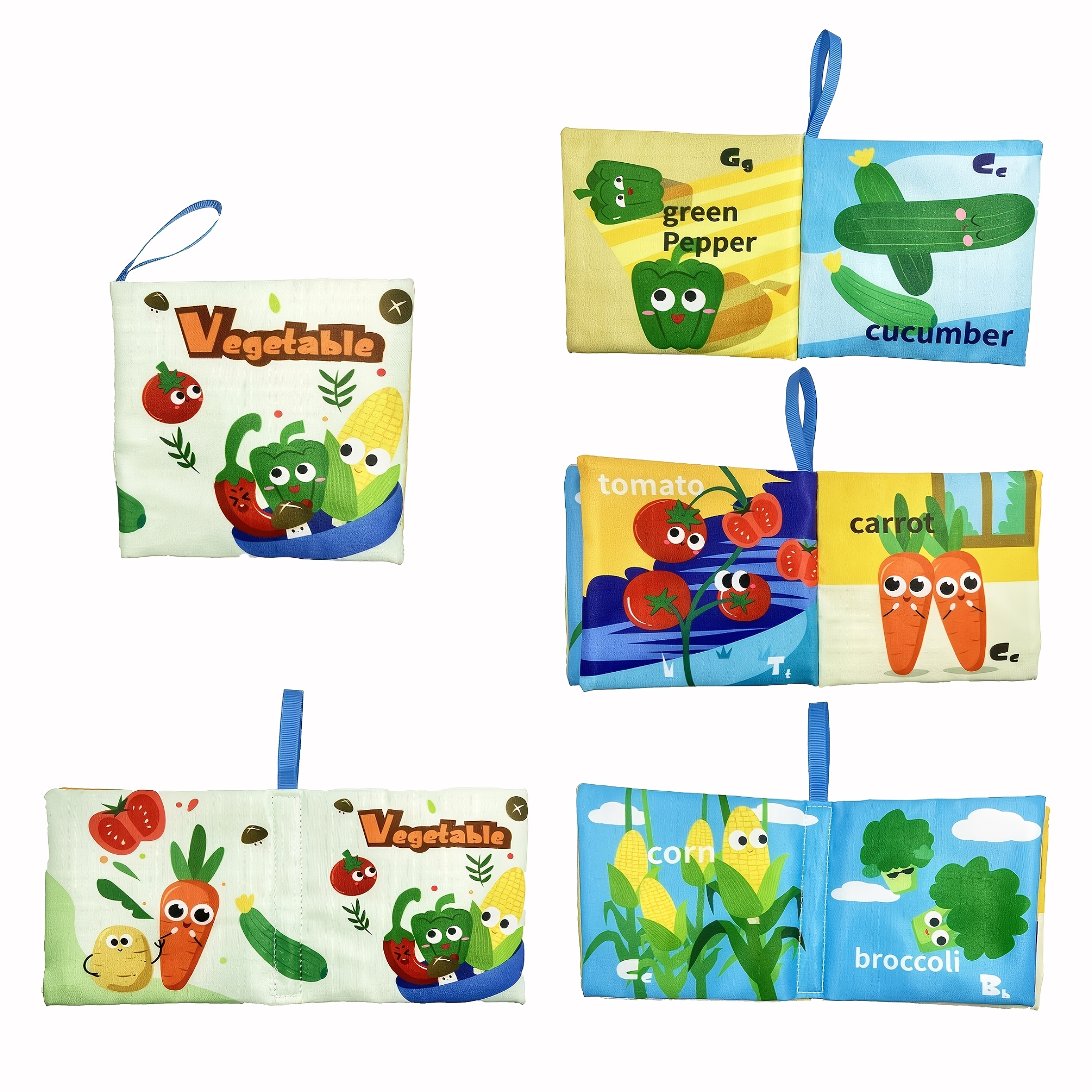 1pc Baby Cloth Book - Non-Tearable Soft Fabric, Ocean Animal & Multi-Theme Educational Toy with Interactive Learning Buttons, Infant Cognitive Development Book for Toddlers 0-3 Years (Pink/Green/Blue/Yellow), Baby Book, Sensory Stimulation, Vibrant Illustrations, Childsafe Material, Young Children