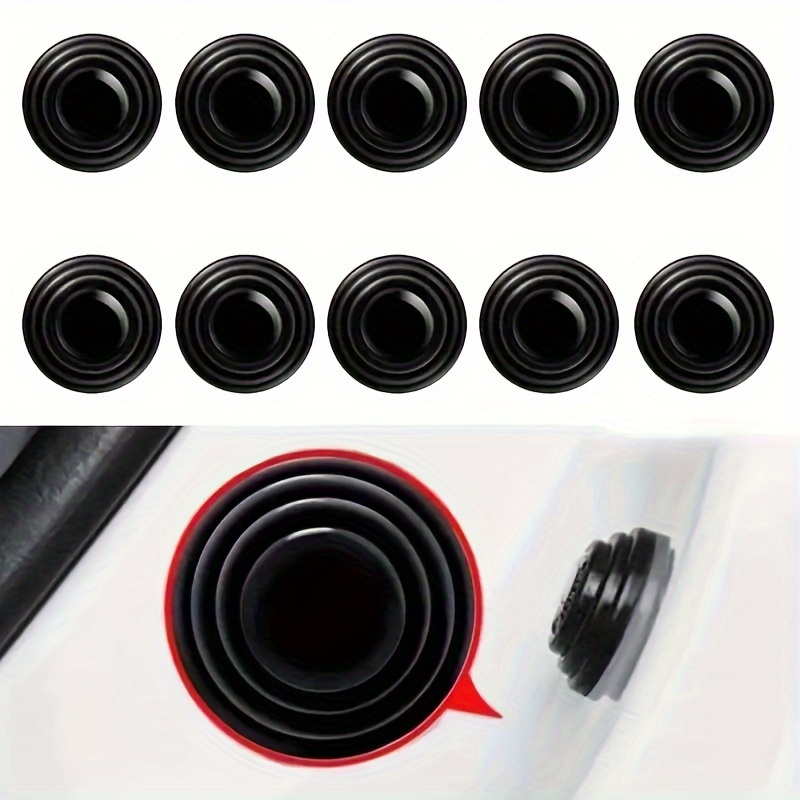 10PCS Silicone Car Door Protector Bumper Guards - Anti-Collision Buffer Pad Stickers, Sound Insulation Shock Absorber Gaskets for Auto Door Protection