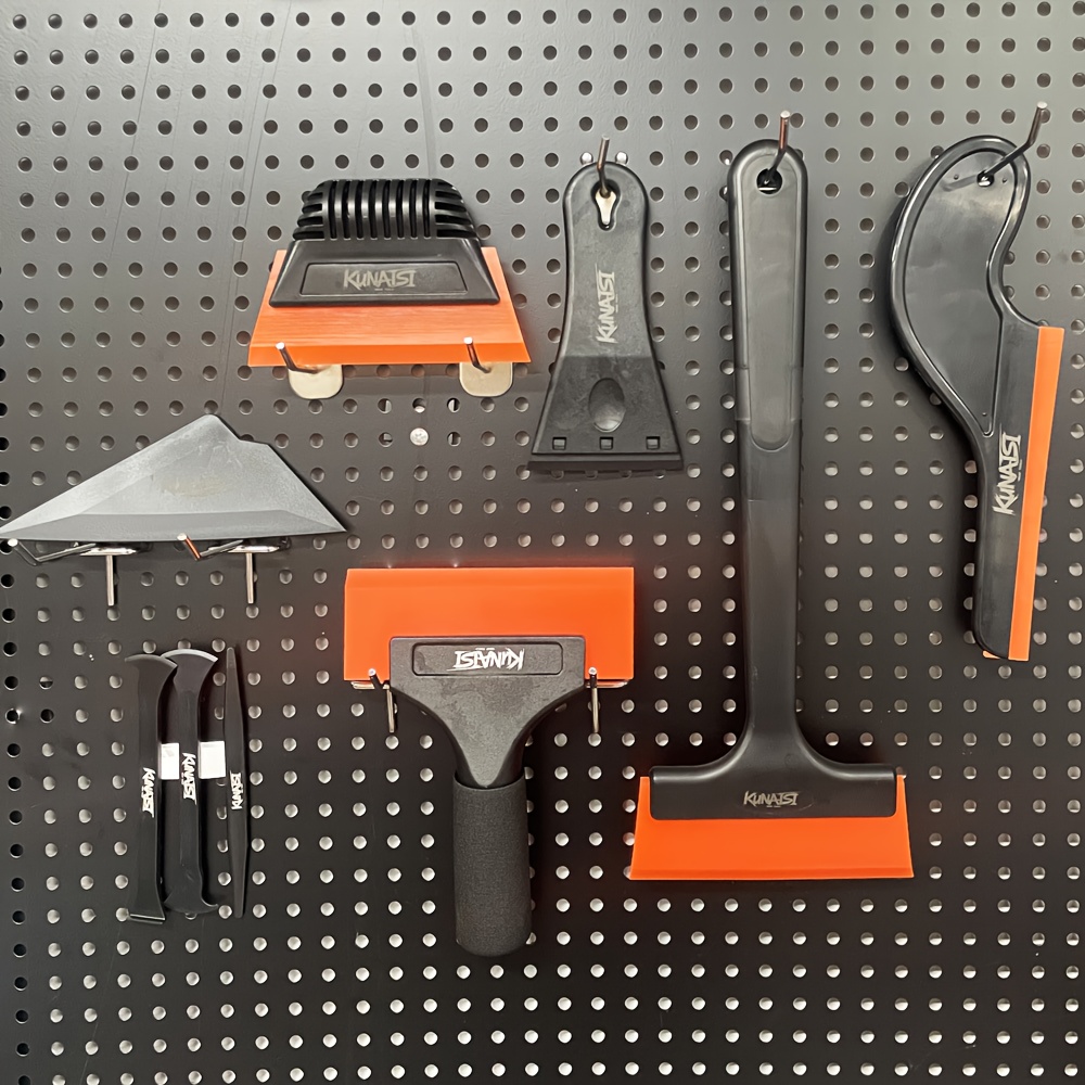 E-shop 9-teiliges Set Auto Vinyl Folien Installationszubehör, Solarfolien Schaber, ausgestattet mit Kleberentferner, Kantendübel Werkzeug und