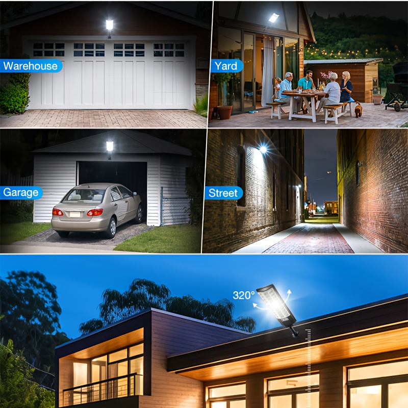 2pcs/1pc - Powerful LED solar outdoor garden lights, outdoor wide-angle lighting fixtures, motion-sensing street lights, with human body sensing and automatic sensing switches - suitable for garden, garage, and camper decoration lighting