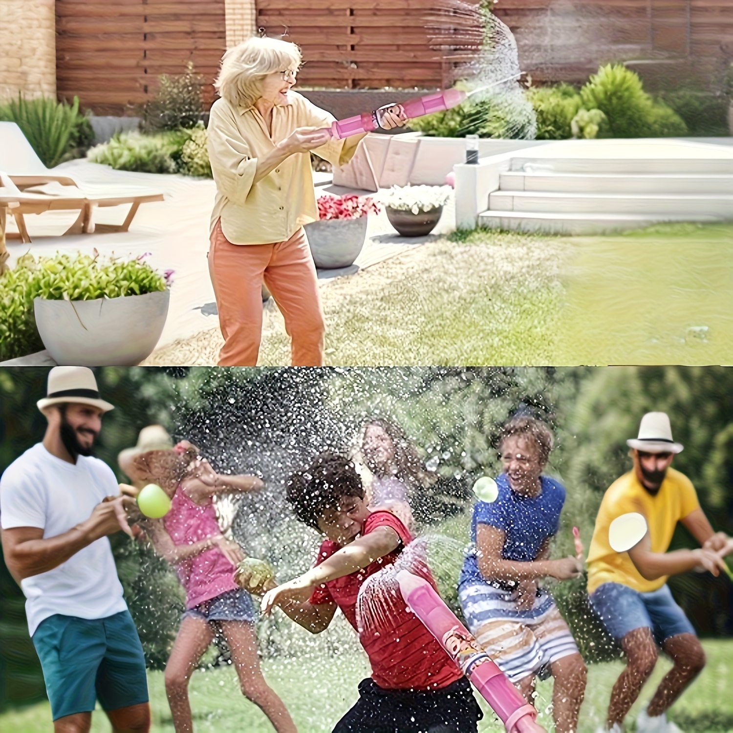 2pcs Random Fireworks Water Gun Toy High Pressure Sprayer