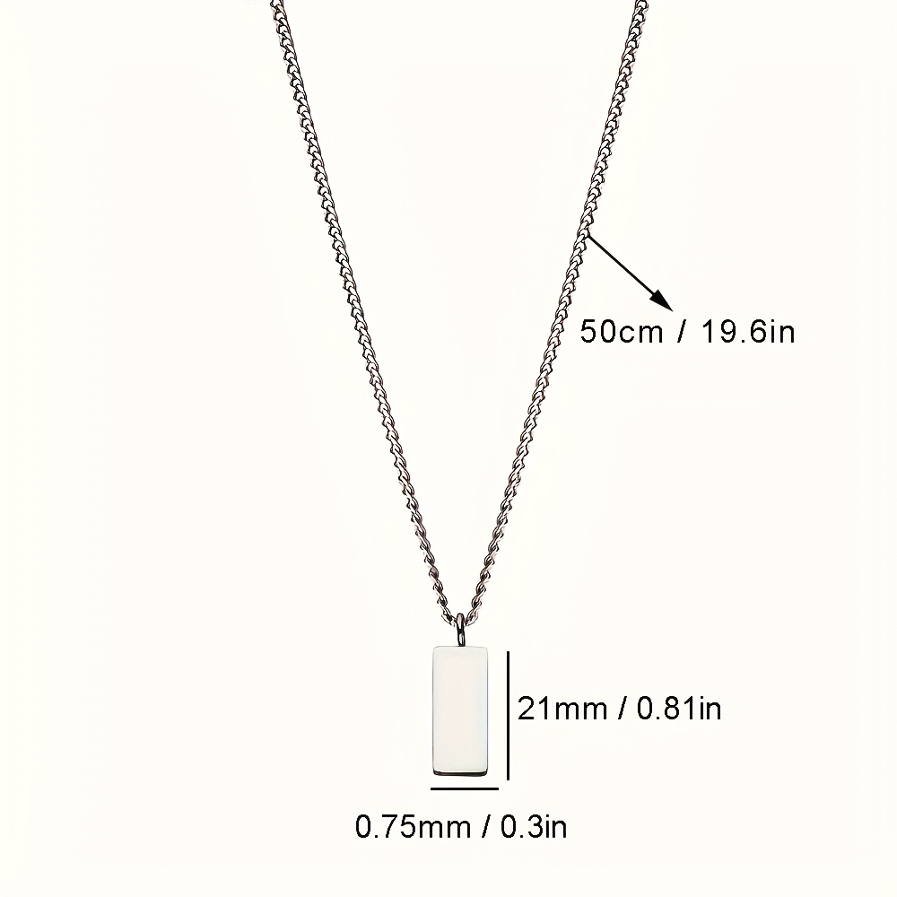 2pcs Personalized Couple's Necklace with Name and Date