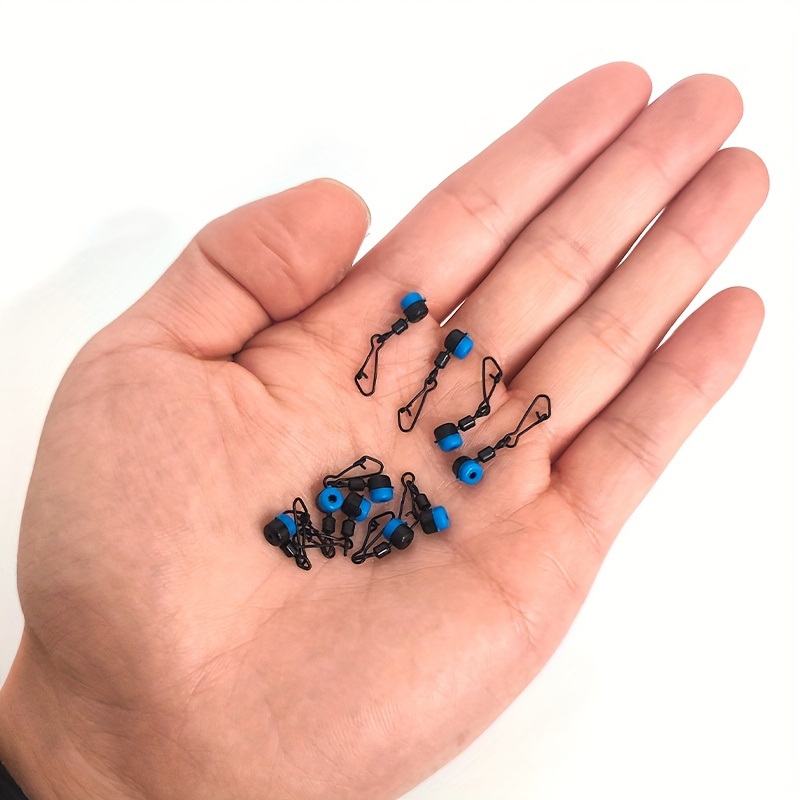 E-shop 10 Stk. blau-schwarze Space-Bead-Feeder-Link-Wirbel / Schnellwechsel-Schwimmerverbinder, ein äußerst praktisches Mittelglied-Zubehör für