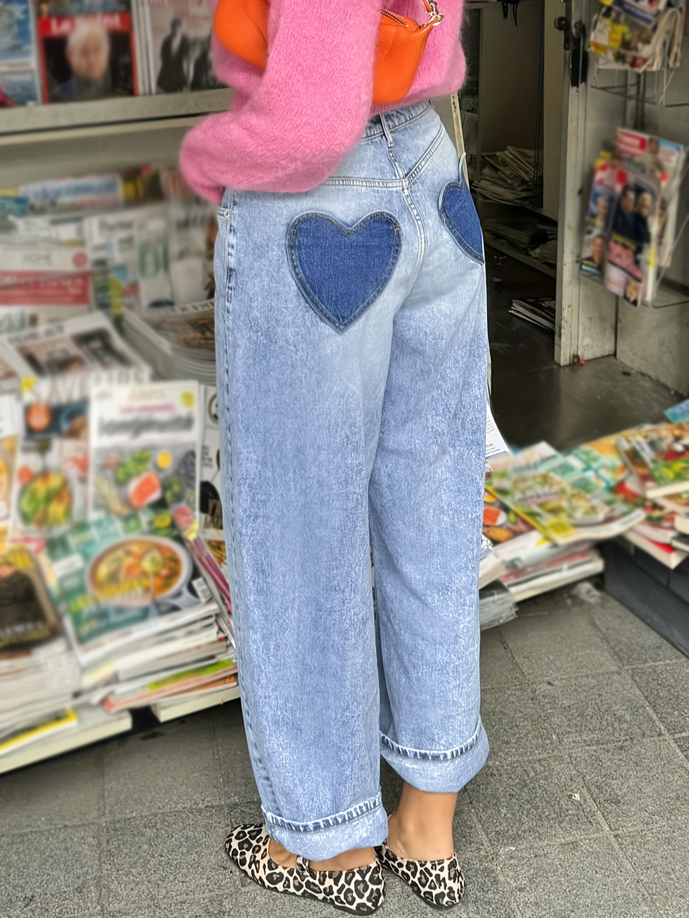 heart jeans sold on Temu Canada