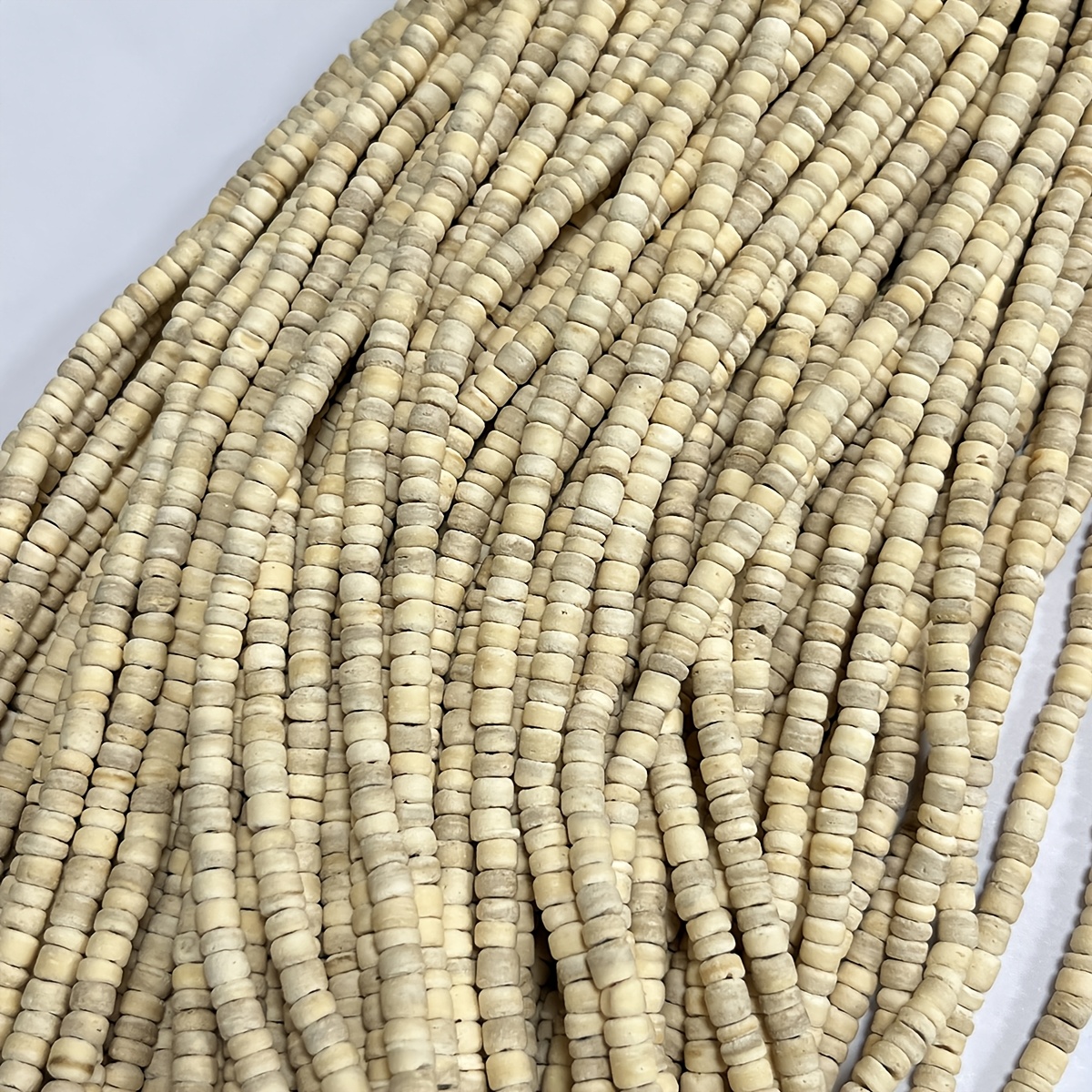 TEMU Natural Coconut Wood Cylindrical Beads 5mm, Used For Handmade Jewelry Making, Bracelet Earrings And Necklace Additions, For Handmade Crafting,