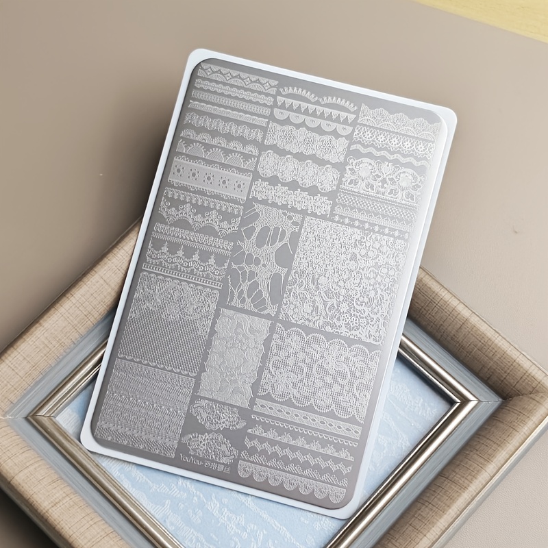 Image of Korean Nail Art Stamps - Professional & Diy Nail Stamping Plates With Matte, Salon-grade Nail Decals Suitable For Nail Salons, Nail Artists & - Manicure