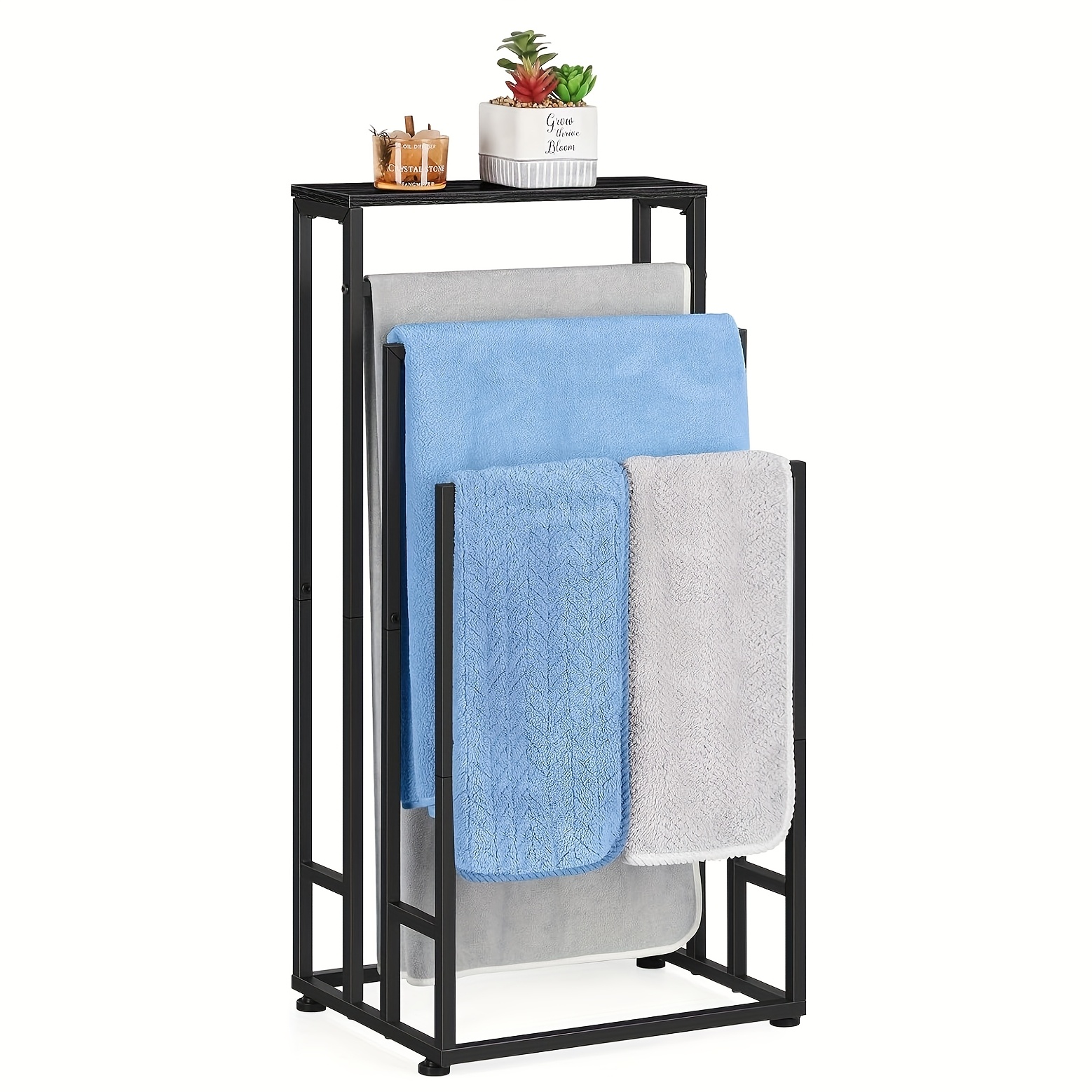 freestanding towel rack tier towel drying rack bathroom Temu