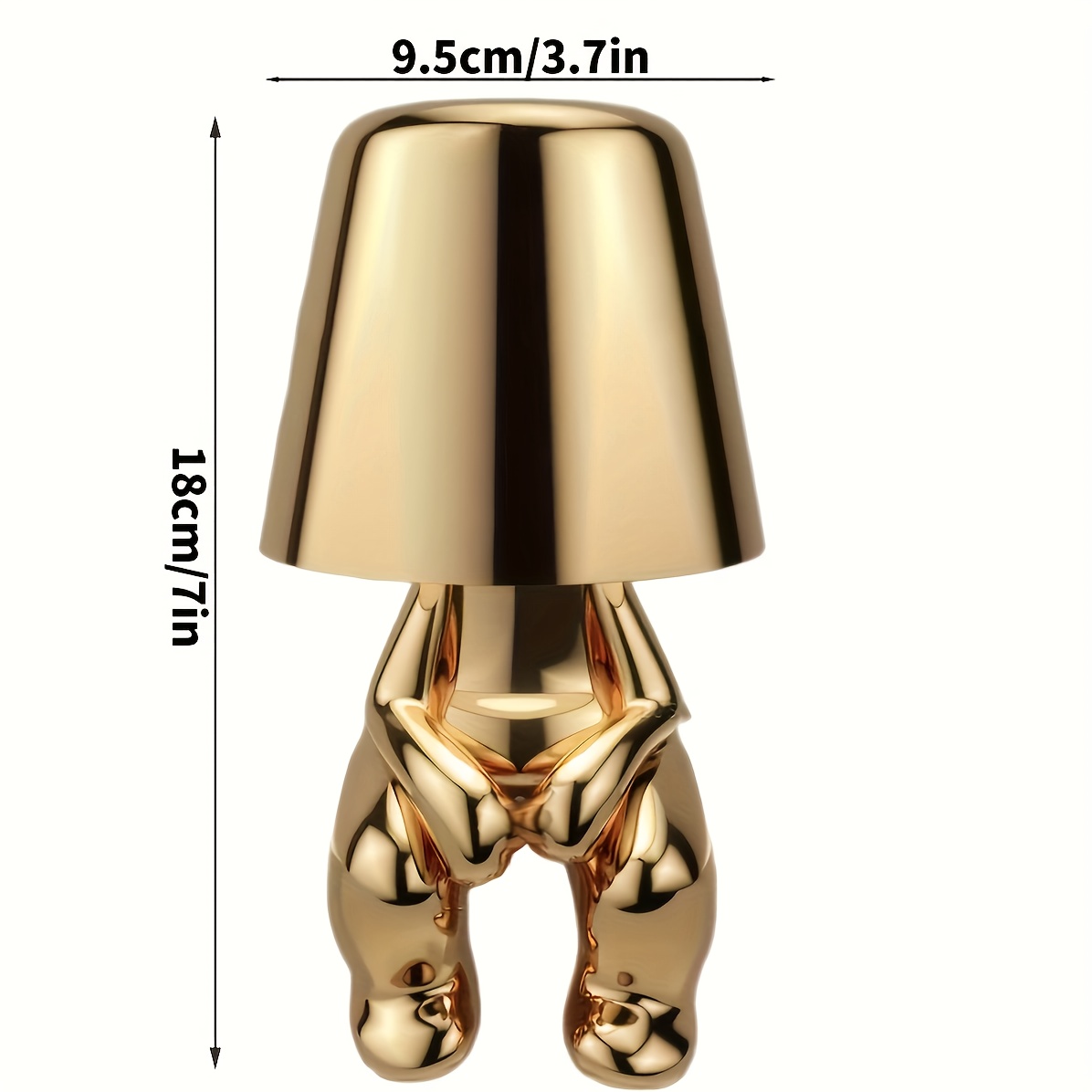 Lampe touch en métal doré 32.5 cm