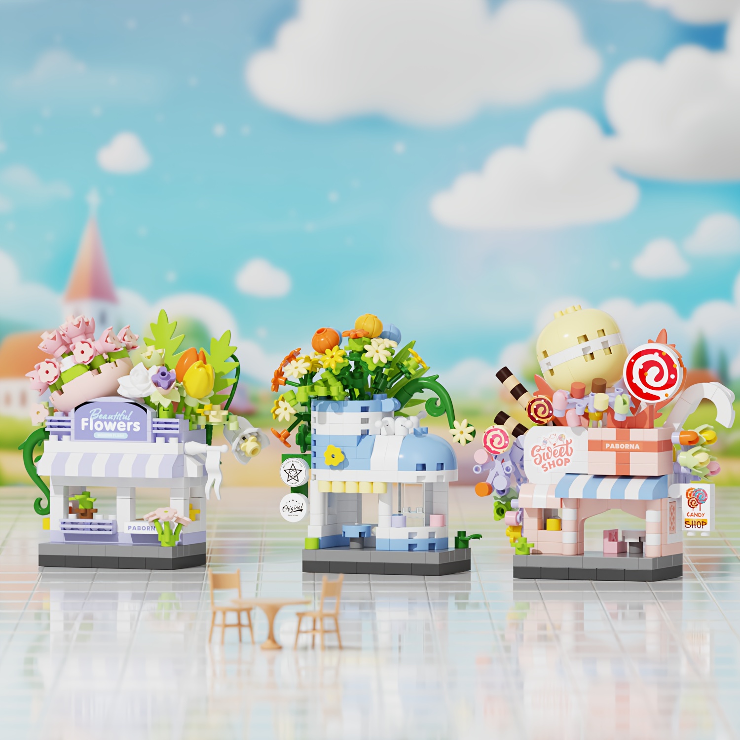 Micro Particle Building Block Street View Set