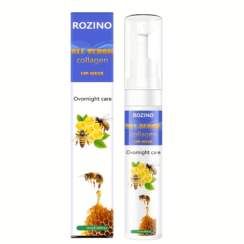 Image of Instant Plumping Bee Venom Collagen Lip Mask, For Dry, Cracked, Lips, Lip Lines, And . Hydrates, Smoothes Texture, Lip Lines, Plumps & Volumizes, , And Lip Lines And . Improves Lip Lines