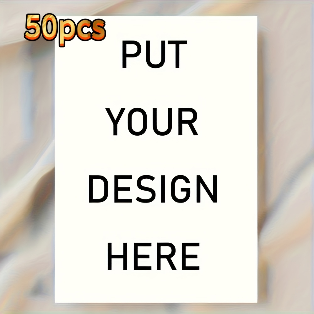 TEMU Custom 50pcs/200pcs Single-sided -themed Photo Art Cards, Personalized Watercolor Postcards. Suitable For Wedding Invitations, Thank You Notes,