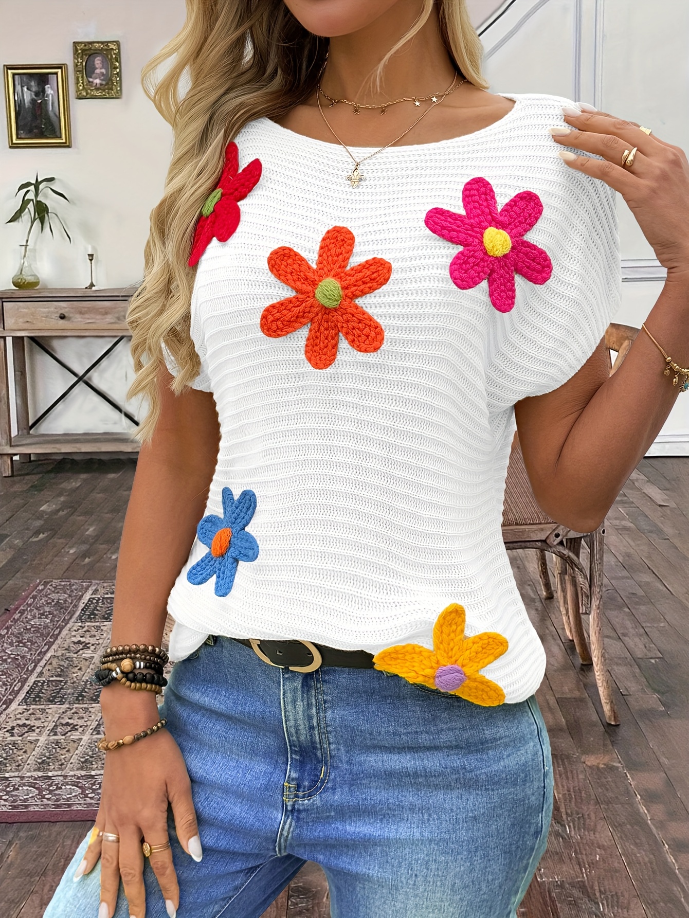 top viscosa elegante mujer diseño ganchillo 3d Temu El Salvador